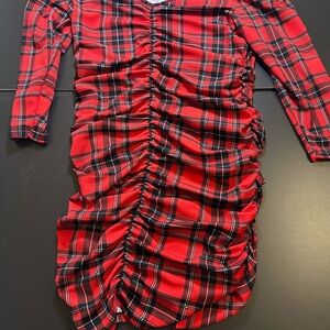Red Plaid Kids Dress